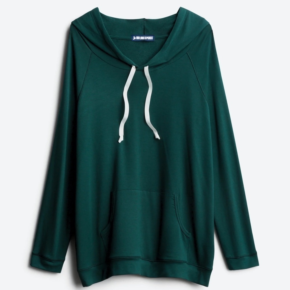 NWT Heatherly French Terry Knit Dark Green Sweatshirt